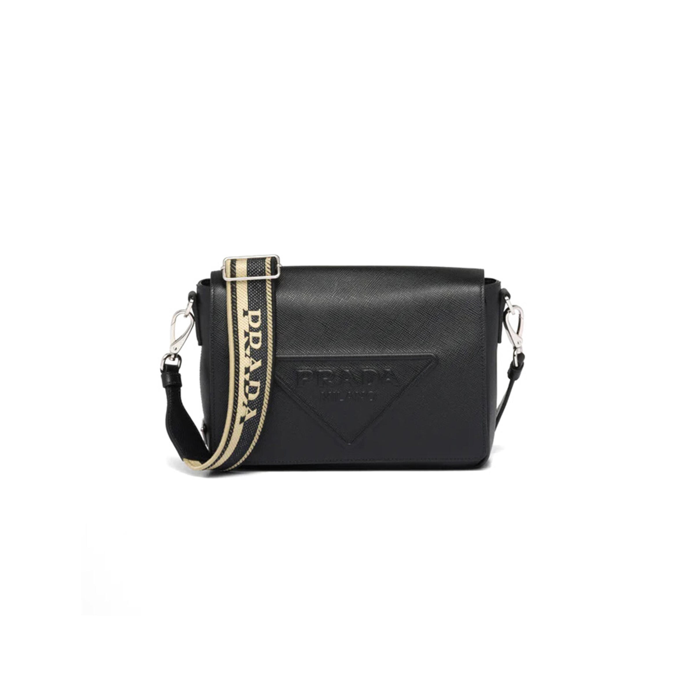 Pra*a saffiano leather shoulder bag 2vd046 (26*18*6.5cm)